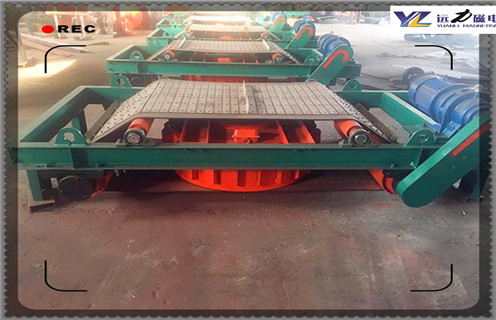 干式自卸式電磁除鐵器，湖北RCDD-5超強(qiáng)干式自卸式電磁除鐵器電流_湖北RCDD-5超強(qiáng)干式自卸式電磁除鐵器廠家配件_型號及工作視頻